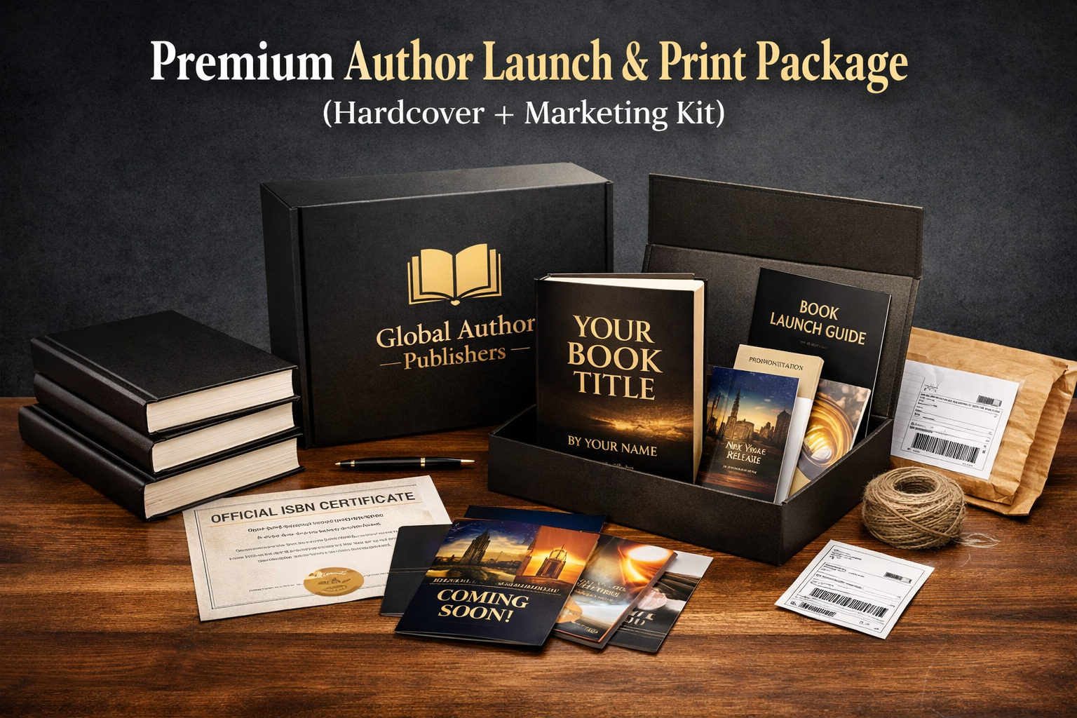 Premium Author Launch & Print Package (Hardcover + Marketing Kit)